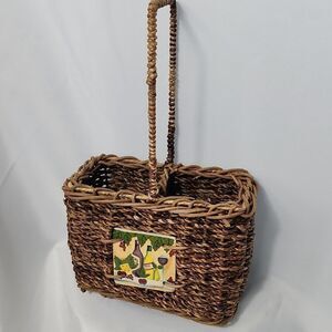 Woven Wine Bottle Gift Basket Holder Made In Phillipines